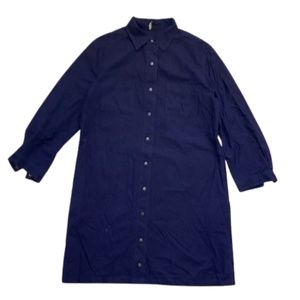 VUOKKO Tent Shirt Dress Long Sleeve Blue RARE